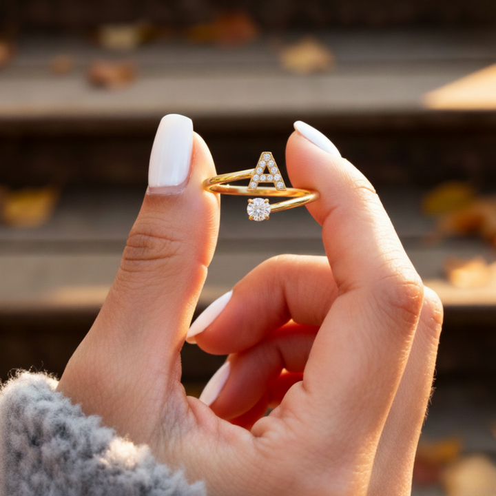 BAGUE AJUSTABLE CLASSIC AVEC INITIALES