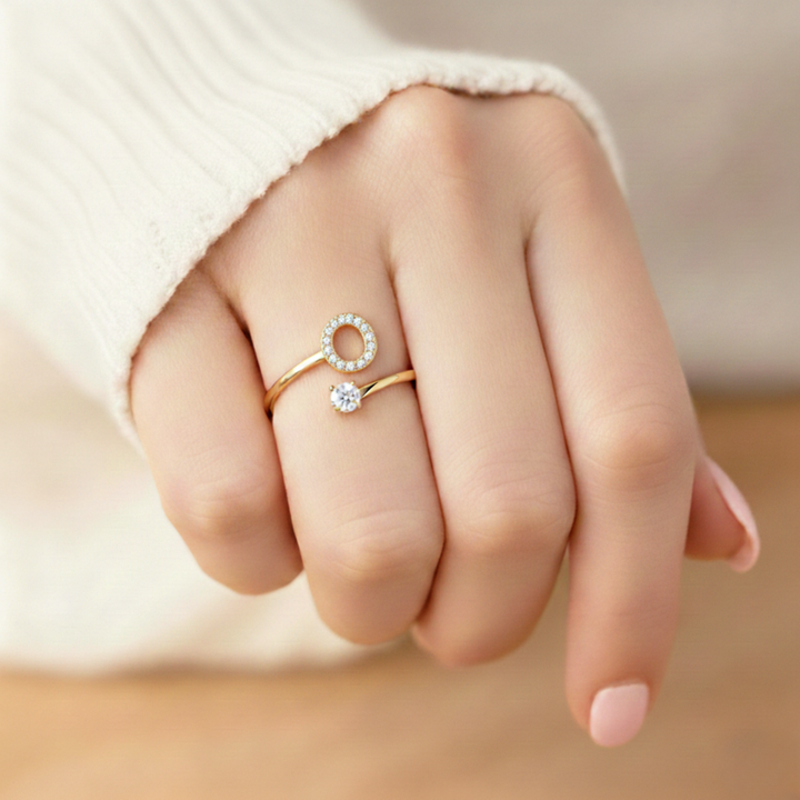 BAGUE AJUSTABLE CLASSIC AVEC INITIALES