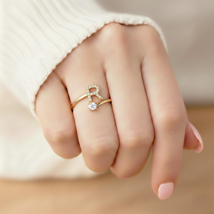 BAGUE AJUSTABLE CLASSIC AVEC INITIALES