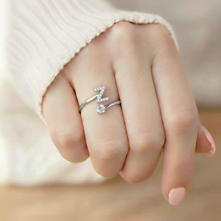 BAGUE AJUSTABLE CLASSIC AVEC INITIALES